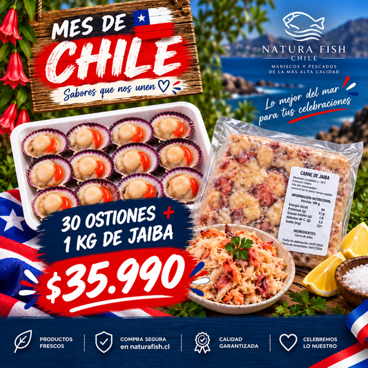 Mes 🇨🇱 30 ostiones + jaiba